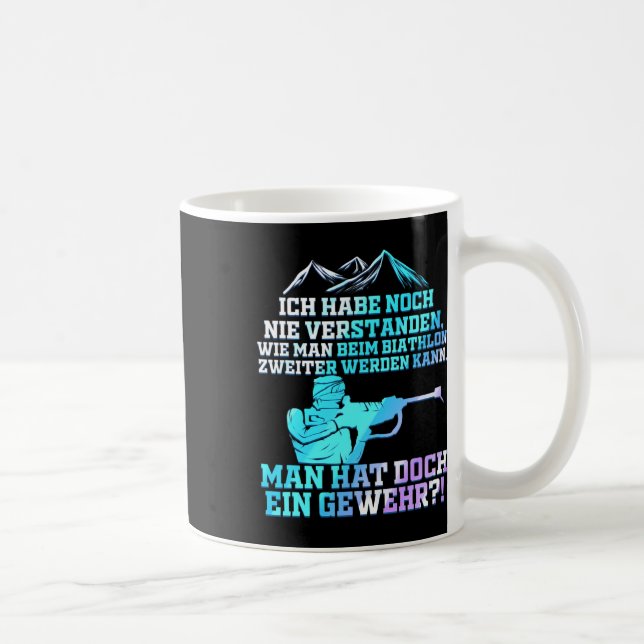 Caneca De Café Biatlo E Rifle - Nunca Um Segundo Presente (Direita)