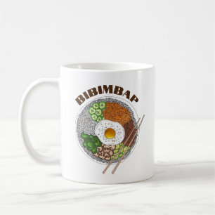 Caneca De Café Bibimbap Cozinhar Coreano Comida Cuisine Rice Vice