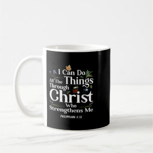 Caneca De Café Bíblia Cristã Verse Philippians 413 Flor