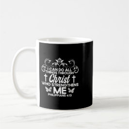 Caneca De Café Bíblia Cristã Verse Philippians 413 Flor