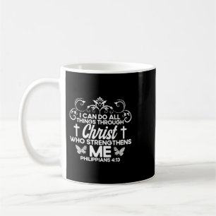 Caneca De Café Bíblia Cristã Verse Philippians 413 Flor