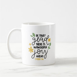 Caneca De Café Bíblia Cristã Verse Seja Verdadeiramente Feliz 1Pe