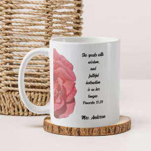 Caneca De Café Bíblia de Apreciação do Professor Verse Proverbs 3
