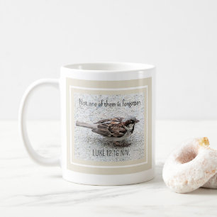 Caneca De Café Bíblia De Foto De Pássaro Sparrow Óptico Verso Sim