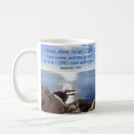 Caneca De Café Bíblia do oceano Surge e Cristão Brilhante