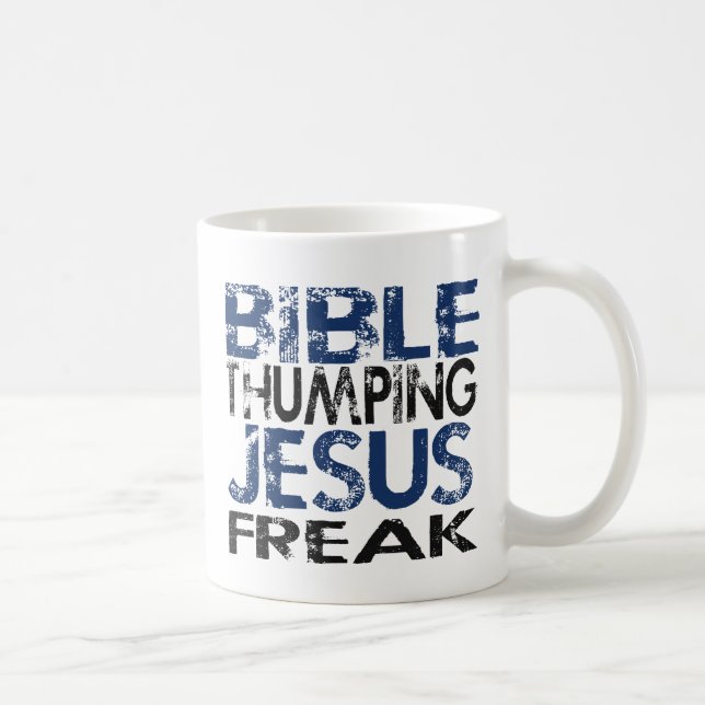 Caneca De Café Bíblia Thuming Jesus Freak (Direita)