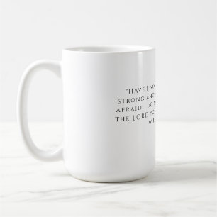 Caneca De Café Bíblia versátil sobre medo - Mug branco alto