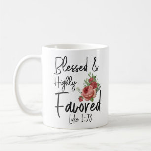 Caneca De Café Bíblia Verse Abençoado e Altamente Favorecido Lu
