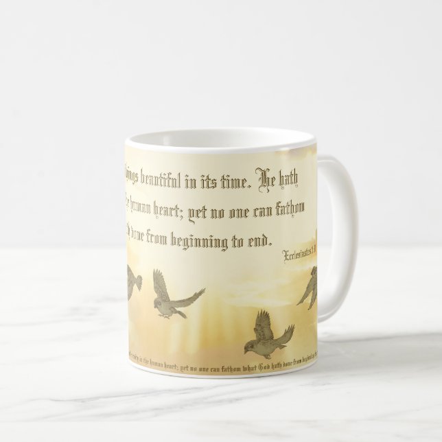 Caneca De Café Bíblia Verse Mug Ele Fez Tudo Bela (Frente Esquerda)