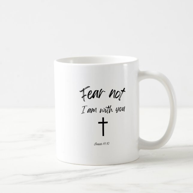 Caneca De Café Bíblia verso - Medo não (Direita)