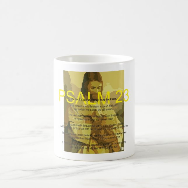 Caneca De Café Bíblia Verso Mug Dia 10, PSALM 23 (Centro)