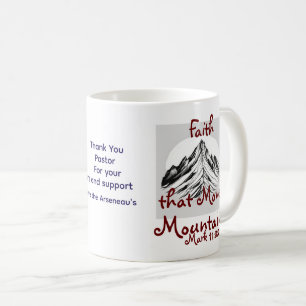 Caneca De Café Bíblia Verso 'Obrigado' Marca Vermelha 11:22 Perso