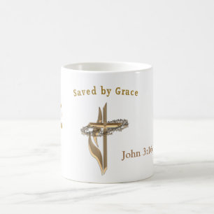 Caneca De Café Bíblia Verso salvo pela Grace