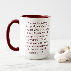 Caneca de café bíblica de duas cores personalizada