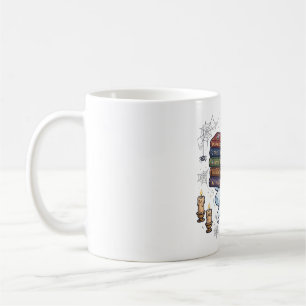 Caneca De Café Biblioteca Assombrada Fantasma Bibliotecária Arte 
