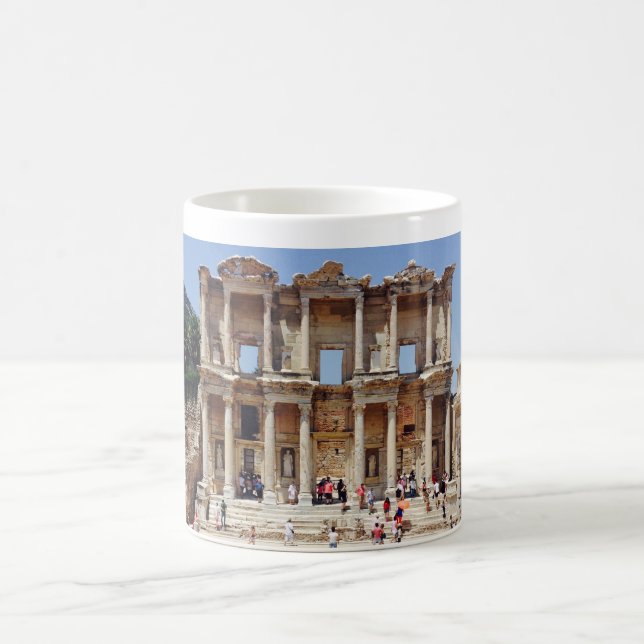 Caneca De Café Biblioteca de Celsus Ephesus Turkey Mug (Centro)