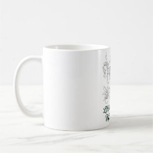 Caneca De Café Biblioteca Me Deu Eu Mesmo Arte de Linha para Am