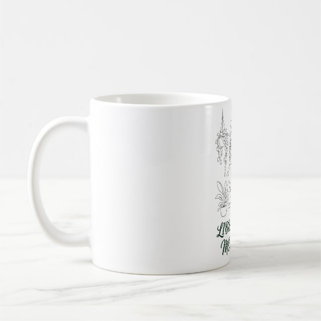 Caneca De Café Biblioteca Me Deu Eu Mesmo | Arte de Linha para Am (Esquerda)