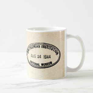 Caneca De Café Biblioteca Stamp Smithsonian Institution 1944