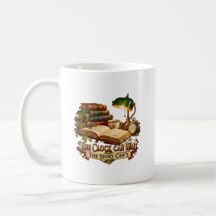 Caneca De Café Biblioteca Vintage – O Relógio Pode Esperar