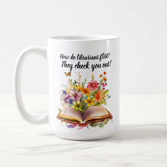 Caneca de café Bibliotecário e Livros (Esquerda)
