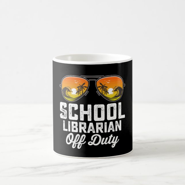 Caneca De Café Bibliotecário Escolar Fora de Serviço no Último Di (Centro)