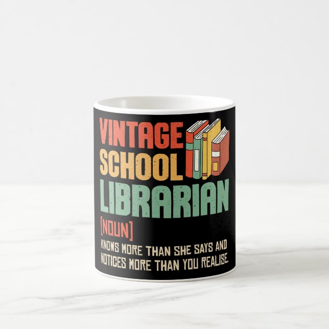 Caneca De Café Bibliotecário Escolar Pronúncia Engraçada (Centro)