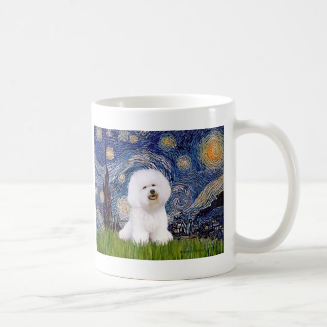 Caneca De Café Bichon 1 - Noite Estrelada (Direita)