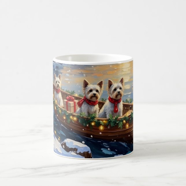 Caneca De Café Bichon Frise Natal Barco Férias (Centro)