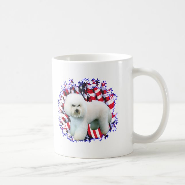 Caneca De Café Bichon Frise Patriot (Direita)