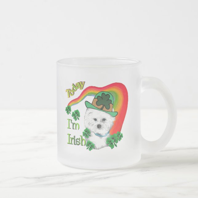 Caneca De Café Bichon Frise St Patricks (Direita)