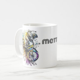 Caneca De Café Bicicleta BMX para crianças. Cavaleiro de aventura