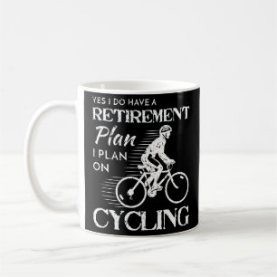 Caneca De Café Bicicleta branca do plano de aposentação do