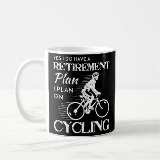 Caneca De Café Bicicleta branca do plano de aposentação do