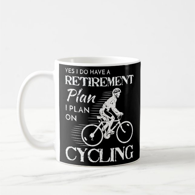 Caneca De Café Bicicleta branca do plano de aposentação do (Esquerda)