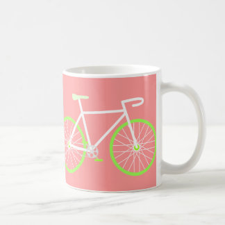 Caneca De Café Bicicleta branca & verde