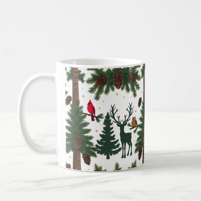 Caneca De Café Bicicleta Clássica de Natal - Russo (Esquerda)