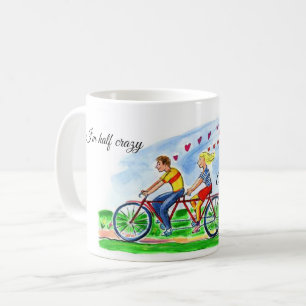 Caneca De Café Bicicleta Construída Para Dois Namorados De Amor