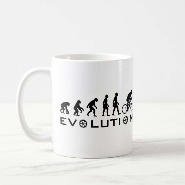 Caneca De Café Bicicleta da evolução (Esquerda)