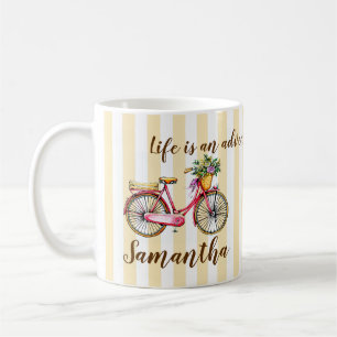 Caneca De Café Bicicleta de Aventura de Vida Personalizada