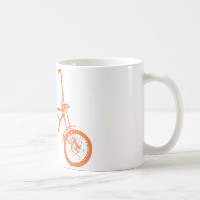 Caneca De Café Bicicleta De Banana De Taxa Laranja Retro (Direita)