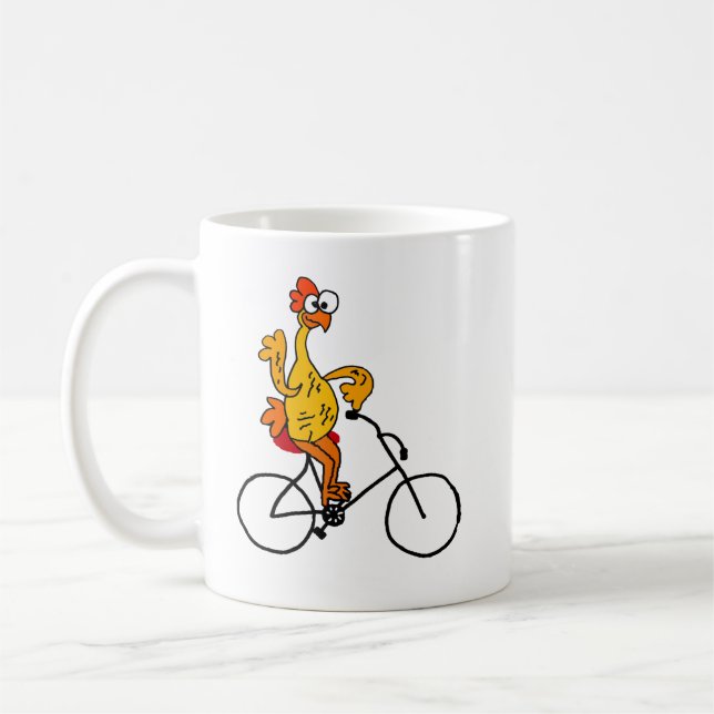 Caneca De Café Bicicleta de borracha engraçada da equitação da (Esquerda)