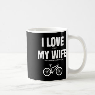 Caneca De Café Bicicleta de Montanha Eu Amo Quando Minha Esposa M