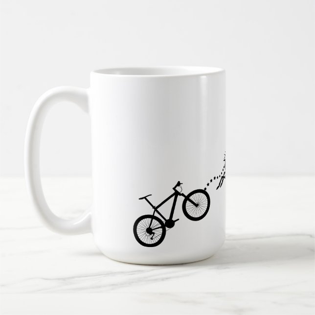 Caneca De Café Bicicleta de Montanha Rena Natal Ciclo  (Esquerda)