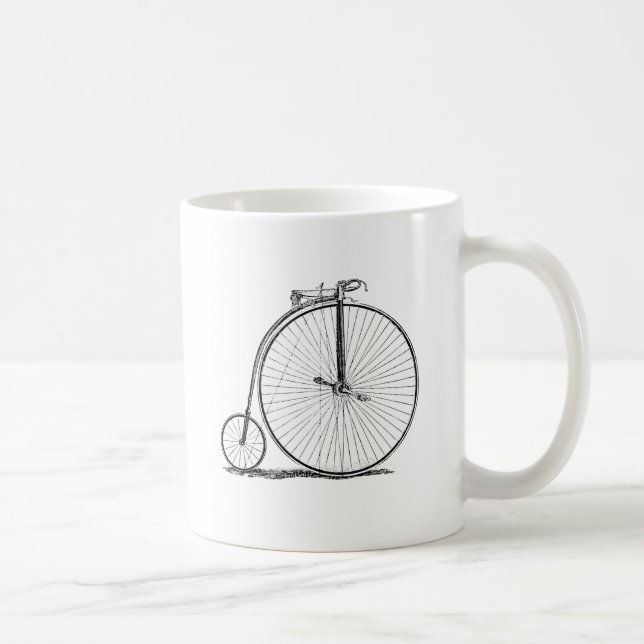 Caneca De Café Bicicleta de Roda Alta Penny Farthing (Direita)