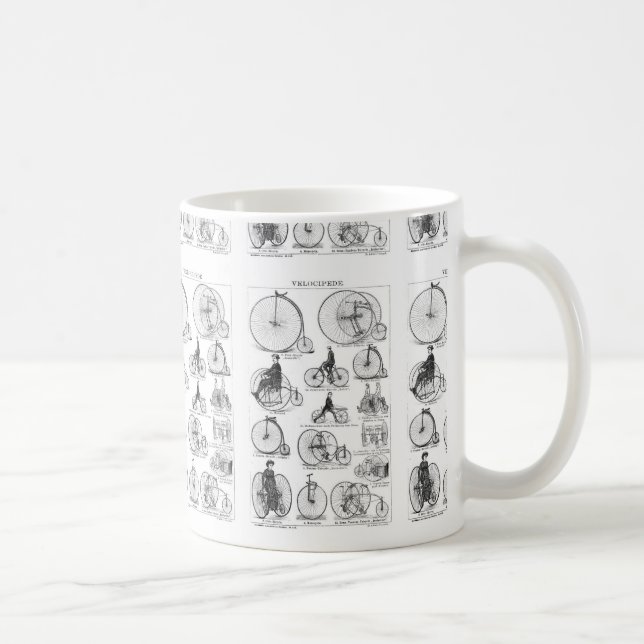 Caneca De Café Bicicleta de Roda Alta Penny Farthing (Direita)