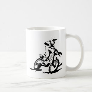 Caneca De Café Bicicleta e cavaleiro simples de Motorcross