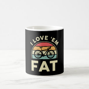 Caneca De Café Bicicleta Gorda Eu Amo-os Bicicleta De Montanha Go