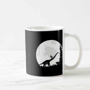 Caneca De Café Bicicleta Na Silhueta Da Lua Do Dinossauro Mtb Mon