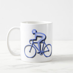 Caneca De Café Bicicleta que compete no azul